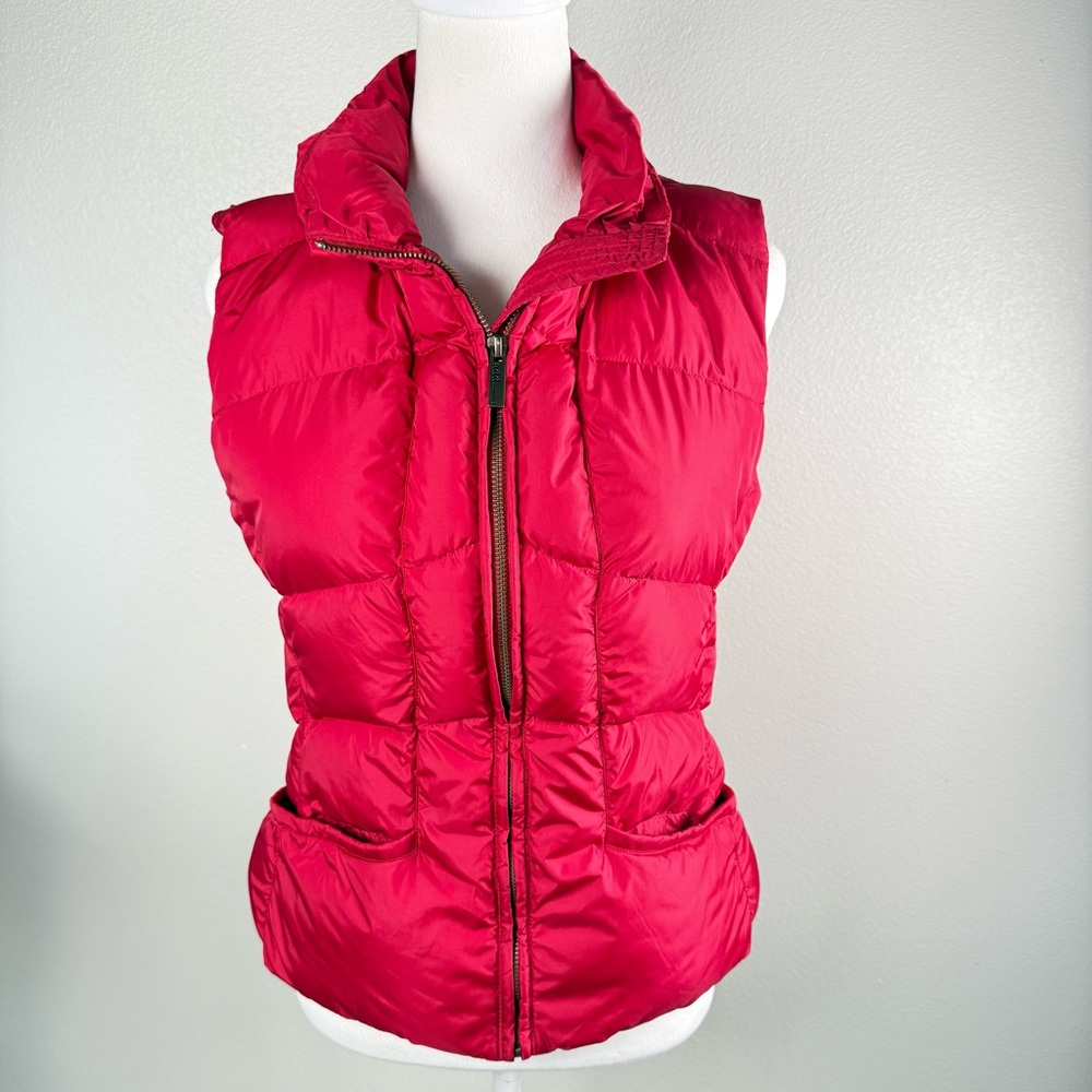 add European Goose Down Quilted Red Puffer Vest Women's Size 6